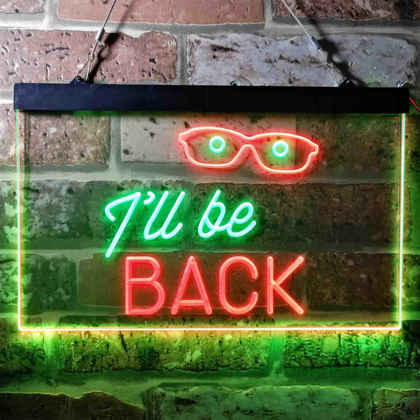 ADVPRO I'll be Back Quote Room Decoration Dual Color LED Neon Sign st6-i3743 - Green & Red