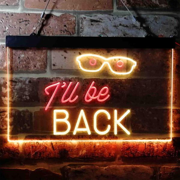 ADVPRO I'll be Back Quote Room Decoration Dual Color LED Neon Sign st6-i3743 - Red & Yellow