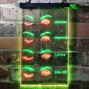 ADVPRO Eyelash Style Natural Cat Open Doll Eyes Beauty Salon  Dual Color LED Neon Sign st6-i3744 - Green & Red