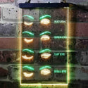 ADVPRO Eyelash Style Natural Cat Open Doll Eyes Beauty Salon  Dual Color LED Neon Sign st6-i3744 - Green & Yellow
