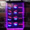 ADVPRO Eyelash Style Natural Cat Open Doll Eyes Beauty Salon  Dual Color LED Neon Sign st6-i3744 - Red & Blue