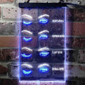 ADVPRO Eyelash Style Natural Cat Open Doll Eyes Beauty Salon  Dual Color LED Neon Sign st6-i3744 - White & Blue