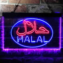 ADVPRO Halal Food Arabic Restaurant Dual Color LED Neon Sign st6-i3746 - Blue & Red