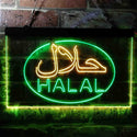 ADVPRO Halal Food Arabic Restaurant Dual Color LED Neon Sign st6-i3746 - Green & Yellow