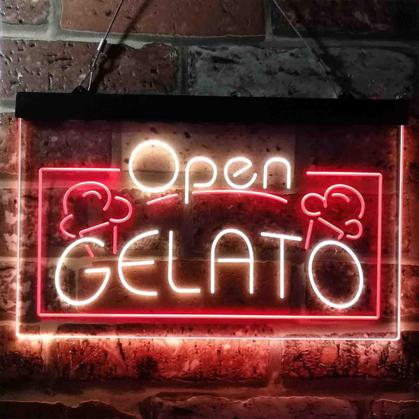 ADVPRO Gelato Open Shop Dual Color LED Neon Sign st6-i3748 - Red & Yellow