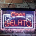 ADVPRO Gelato Open Shop Dual Color LED Neon Sign st6-i3748 - White & Orange