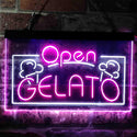 ADVPRO Gelato Open Shop Dual Color LED Neon Sign st6-i3748 - White & Purple