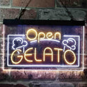 ADVPRO Gelato Open Shop Dual Color LED Neon Sign st6-i3748 - White & Yellow