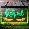 ADVPRO Lash Out Eyelash Lady Girl Room Dual Color LED Neon Sign st6-i3750 - Green & Yellow