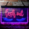 ADVPRO Lash Out Eyelash Lady Girl Room Dual Color LED Neon Sign st6-i3750 - Red & Blue