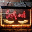 ADVPRO Lash Out Eyelash Lady Girl Room Dual Color LED Neon Sign st6-i3750 - Red & Yellow