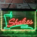 ADVPRO Shakes Drink Cafe Display Dual Color LED Neon Sign st6-i3752 - Green & Red