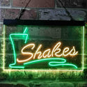 ADVPRO Shakes Drink Cafe Display Dual Color LED Neon Sign st6-i3752 - Green & Yellow