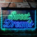 ADVPRO Sweet Dreams Moon Star Bedroom Dual Color LED Neon Sign st6-i3753 - Green & Blue