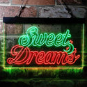 ADVPRO Sweet Dreams Moon Star Bedroom Dual Color LED Neon Sign st6-i3753 - Green & Red