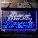 ADVPRO Sweet Dreams Moon Star Bedroom Dual Color LED Neon Sign st6-i3753 - White & Blue
