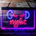 ADVPRO Good Night Lash Eyelash Beautiful Girl Dual Color LED Neon Sign st6-i3754 - Blue & Red