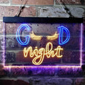 ADVPRO Good Night Lash Eyelash Beautiful Girl Dual Color LED Neon Sign st6-i3754 - Blue & Yellow