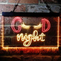 ADVPRO Good Night Lash Eyelash Beautiful Girl Dual Color LED Neon Sign st6-i3754 - Red & Yellow