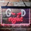 ADVPRO Good Night Lash Eyelash Beautiful Girl Dual Color LED Neon Sign st6-i3754 - White & Red