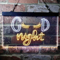 ADVPRO Good Night Lash Eyelash Beautiful Girl Dual Color LED Neon Sign st6-i3754 - White & Yellow
