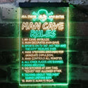 ADVPRO Man Cave Rule Game Room  Dual Color LED Neon Sign st6-i3756 - Green & Yellow