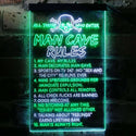 ADVPRO Man Cave Rule Game Room  Dual Color LED Neon Sign st6-i3756 - White & Green