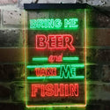ADVPRO Bring Me Beer Take Me Fishing Man Cave  Dual Color LED Neon Sign st6-i3757 - Green & Red
