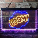 ADVPRO Boom Cloud Funny Game Room Humor Dual Color LED Neon Sign st6-i3758 - Blue & Yellow