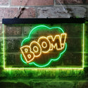 ADVPRO Boom Cloud Funny Game Room Humor Dual Color LED Neon Sign st6-i3758 - Green & Yellow