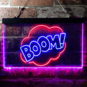 ADVPRO Boom Cloud Funny Game Room Humor Dual Color LED Neon Sign st6-i3758 - Red & Blue