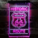 ADVPRO Missouri Historic Route US 66  Dual Color LED Neon Sign st6-i3763 - White & Purple