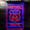 ADVPRO Arizona Historic Route US 66  Dual Color LED Neon Sign st6-i3768 - Blue & Red
