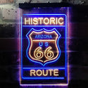 ADVPRO Arizona Historic Route US 66  Dual Color LED Neon Sign st6-i3768 - Blue & Yellow
