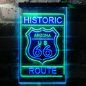 ADVPRO Arizona Historic Route US 66  Dual Color LED Neon Sign st6-i3768 - Green & Blue