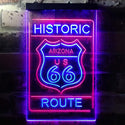 ADVPRO Arizona Historic Route US 66  Dual Color LED Neon Sign st6-i3768 - Red & Blue