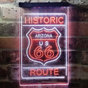ADVPRO Arizona Historic Route US 66  Dual Color LED Neon Sign st6-i3768 - White & Orange