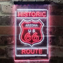 ADVPRO Arizona Historic Route US 66  Dual Color LED Neon Sign st6-i3768 - White & Red