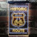 ADVPRO Arizona Historic Route US 66  Dual Color LED Neon Sign st6-i3768 - White & Yellow
