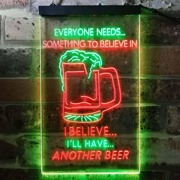 ADVPRO I Believe I'll Have Another Beer  Dual Color LED Neon Sign st6-i3770 - Green & Red
