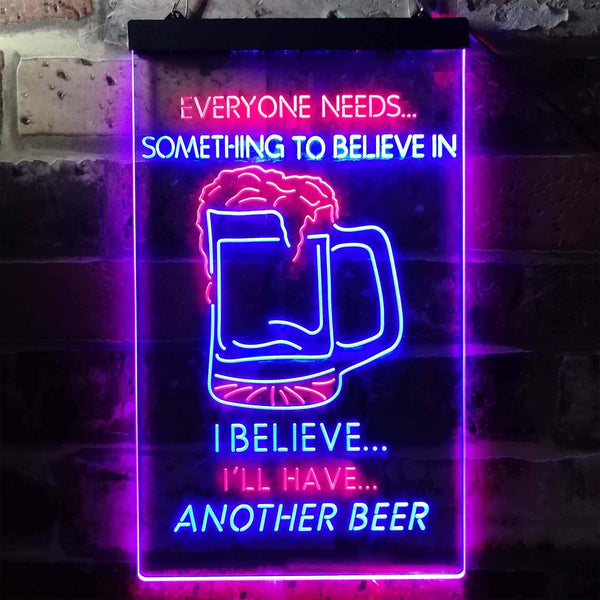 ADVPRO I Believe I'll Have Another Beer  Dual Color LED Neon Sign st6-i3770 - Red & Blue