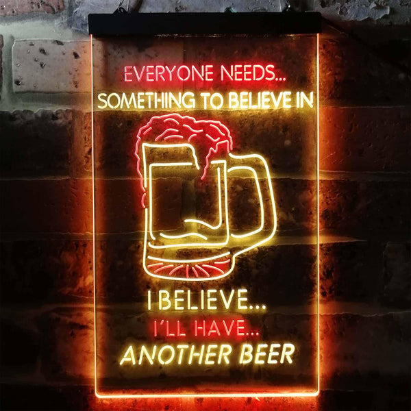 ADVPRO I Believe I'll Have Another Beer  Dual Color LED Neon Sign st6-i3770 - Red & Yellow