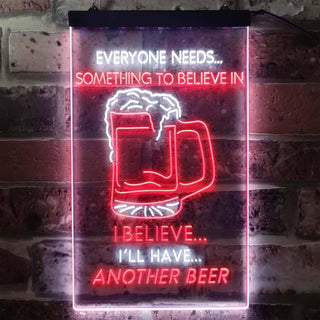 ADVPRO I Believe I'll Have Another Beer  Dual Color LED Neon Sign st6-i3770 - White & Red