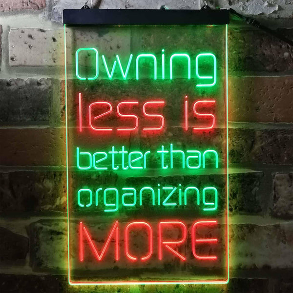 ADVPRO Less is More Daily Quotes  Dual Color LED Neon Sign st6-i3771 - Green & Red