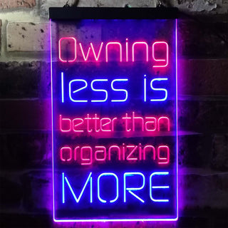 ADVPRO Less is More Daily Quotes  Dual Color LED Neon Sign st6-i3771 - Red & Blue