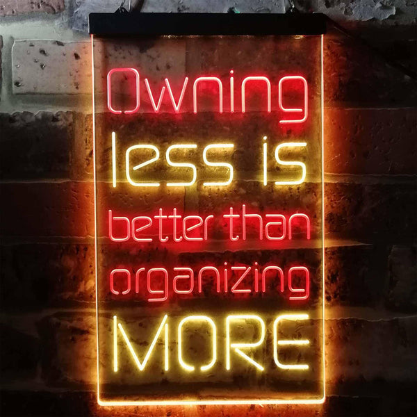 ADVPRO Less is More Daily Quotes  Dual Color LED Neon Sign st6-i3771 - Red & Yellow