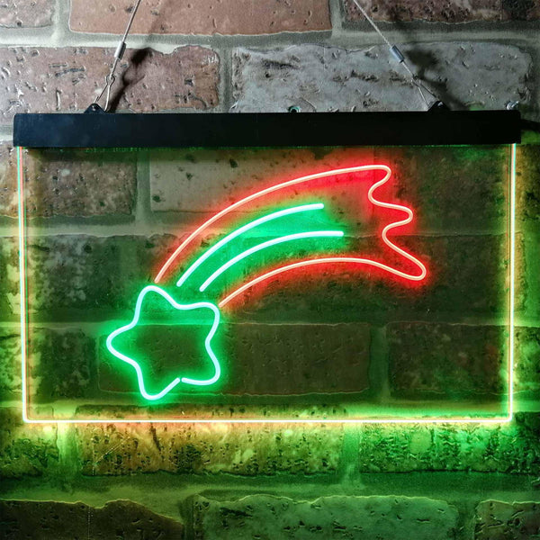 ADVPRO Falling Star Room Kid Bedroom Display Dual Color LED Neon Sign st6-i3772 - Green & Red