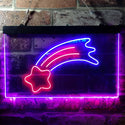 ADVPRO Falling Star Room Kid Bedroom Display Dual Color LED Neon Sign st6-i3772 - Red & Blue