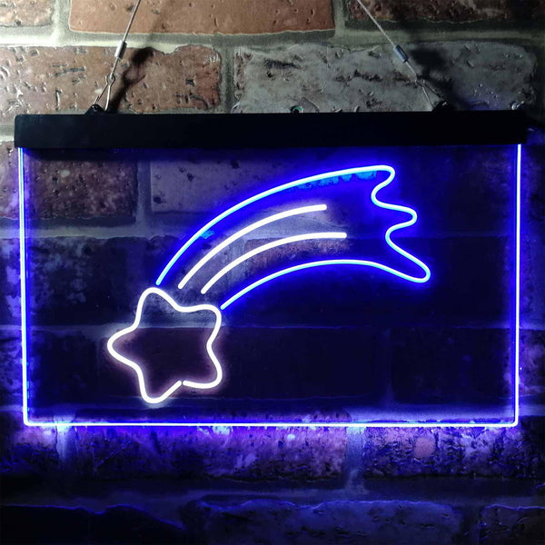 ADVPRO Falling Star Room Kid Bedroom Display Dual Color LED Neon Sign st6-i3772 - White & Blue