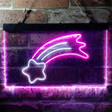 ADVPRO Falling Star Room Kid Bedroom Display Dual Color LED Neon Sign st6-i3772 - White & Purple